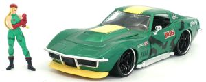 Voiture avec figurine de 1969 couleur verte - CHEVROLET Corvette Stingray