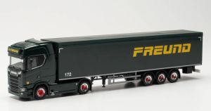 HER315173 - Camion avec remorque bâchée 3 essieux SPEDITION FEUND – SCANIA CS 20 HD 4X2