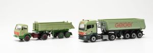 HER316699 - 2 Camion avec benne pour les 100 ans GEIGER – MAN TGS TM 4x2 et MERCEDES B 4x2