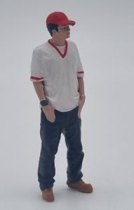 ATLAN32039 - Figuirne avec casquette rouge - Adolescent