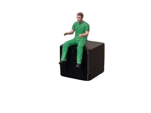 ATLAN32098_VERTC - Figurine en pantalon et t-shirt vert clair - Chauffeur