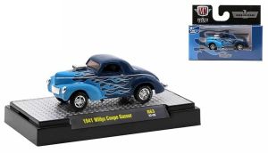M2M-32600-63-F - Voiture de 1941 couleur bleu - WILLYS coupé Gasser