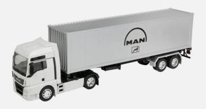 WEL32651CREME - Camion de couleur blanc crème avec remorque - MAN TGX XXL 4x2