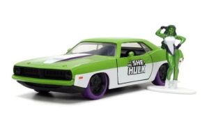 JAD34273 - Voiture avec figurine She hulk de 1973 - PLYMOUTH Barracuda