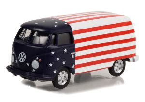 GREEN36060-A - Véhicule sous blister de la série CLUB V-DUB – VW T2 PANEL VAN 1964 American Flag