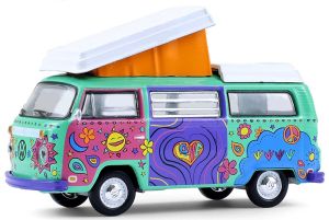 GREEN36120-C - Voiture sous blister de la série CLUB VEE-DUB - VW T2 1973 - Westfalia Campmobile
