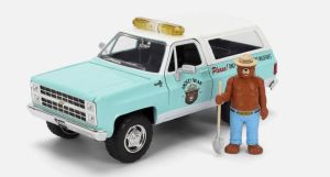 JAD36294 - Voiture de 1980 couleur bleu - Smokey Bear - HOLLYWOOD RIDES - CHEVROLET Blazer