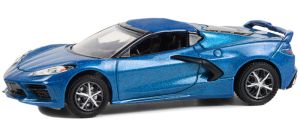 GREEN37290-E - Voiture couleur bleu sous blister de la série Barrett jackson - CHEVROLET Corvette Stingray 2LT 2020