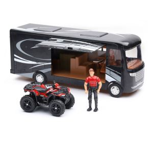 NEW37356 - Coffret Campin avec un quad POLARIS et un camping car