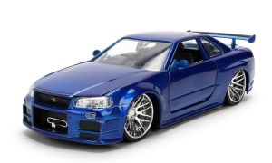 JAD37704 - Voiture de la série Fast and Furious - NISSAN Skyline GT-R de 1999 couleur bleu