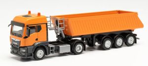 HER314589 - Camion benne de couleur orange – MAN TGS TM 4x2