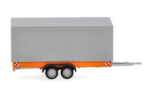 HER055468 - Remorque 2 essieux 7,5t de couleur grise et orange