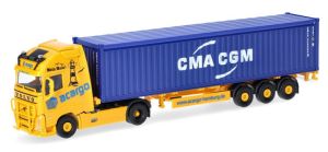 HER318822 - Camion avec porte-container 3 essieux Acargo -CMA-CGM – VOLVO FH 4x2