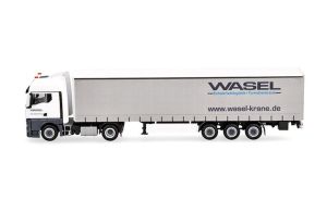 HER321235 - Camion avec remorque à rideaux 3 essieux WASEL – MAN TGX GX 4x2