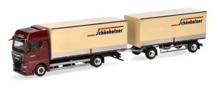 HER962223 - Camion porteur avec caisse et remorque 1+1 essieux SCHONHOLZER – MAN TGX GX 4x2