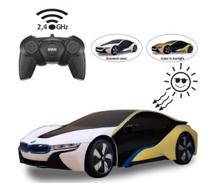 JAM403003 - Voiture télécommandé changement de couleur UV - Blanche ou jaune - BMW i8