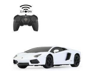 JAM404401 - Voiture télécommandé de couleur blanche - LAMBOGHINI Aventator
