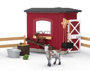 SHL42726 - Figurine de l'univers Farm World - Étable pour chèvres