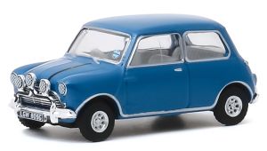 Voiture sous blister couleur bleu de la série THE ITALIAN JOB - AUSTIN Mini Cooper S 1275 MKI 1967