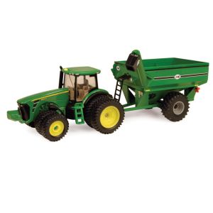 ERT45236 - Tracteur avec roues jumelées et remorque à grains – JOHN DEERE 8320R