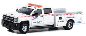 GREEN46120-D - Voiture sous blister de la série DUALLY DRIVERS – CHEVROLET Silverado 3500 2018 Département de Floride