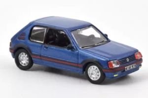 NOREV471729 - Voiture de 1990 couleur bleue – PEUGEOT 205 GTI