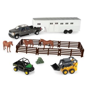 ERT47247 - Set de 3 véhicules JOHN DEERE et chevaux