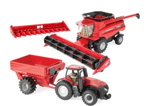 ERT47357 - Ensemble Moissonneuse et Tracteur remorque  CASE IH