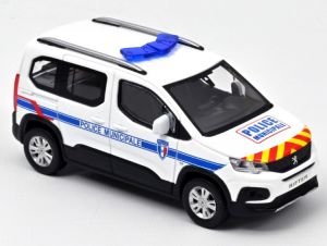 NOREV479067 - Voiture de 2019 Police Municipale signalisation rouge et jaune - PEUGEOT Rifter