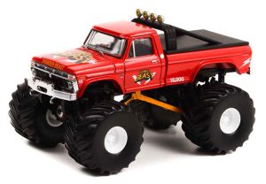 GREEN49110-B - Voiture sous blister de la série KINGS OF CRUNCH - FORD F-250 1976 Monster Truck THUNDER BEAST