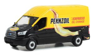 GREEN53050-C - Fourgon sous blister de la série ROUTE RUNNERS - FORD Transit LWB high Roof PENNZOIL 2019