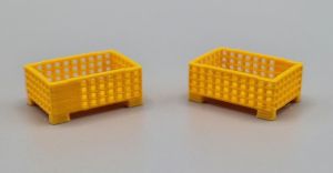MSM5471/04 - Accessoire de chantier couleur jaune - 2 Caisses ajourées mi-hauteur