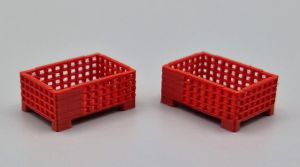 MSM5471/06 - Accessoire de chantier couleur rouge - 2 Caisses ajourées mi-hauteur