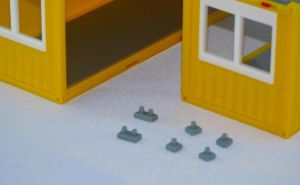 Accessoire de chantier miniature – Pieds simples pour bungalow 4 pièces