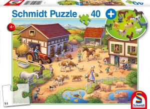 SCM56379 - Puzzle avec animaux La ferme joyeuse – 40 pièces
