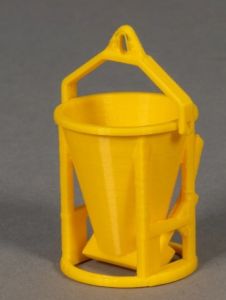 MSM5802/01 - Accessoire de chantier couleur jaune - benne à beton - ronde