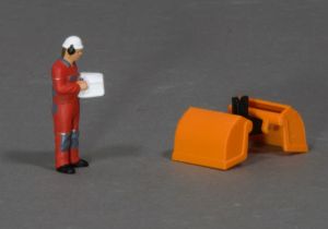 MSM5805/03 - Accessoire de chantier couleur orange - benne preneuse pour matériaux en vrac