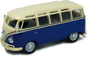 Véhicule de couleur blanc et bleu – VW T1 samba