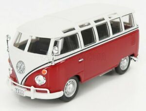 CAR60346 - Véhicule de couleur blanc et rouge – VW T1 samba