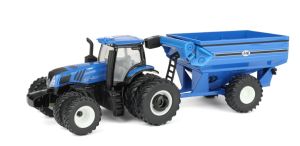 ERT61032 - Tracteur avec remorque à grains J&M - NEW HOLLAND T8.385