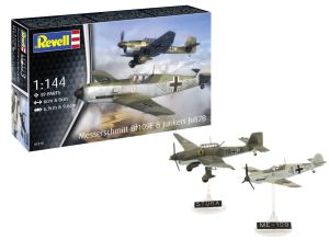 REV63770 - Maquette à assembler avec peinture - 2 avions militaires MESSERSCHMITT Bf109E & Junkers