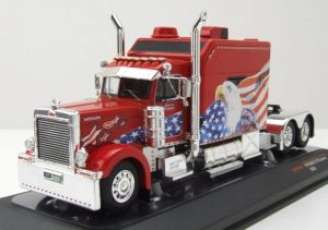 IXO64TR016A - Camion solo de 2002 couleur rouge - PETERBILT 379 6x4