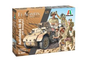 ITA6591 - Maquette à assembler et à peindre - Autoblinda AB 41 avec Bersaglieri El Alamein