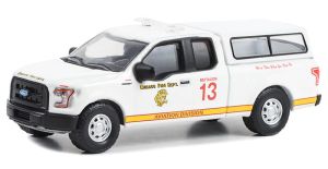 GREEN67050-E - Véhicule des pompiers sous blister de la série FIRE & RESCUE - FORD F-150 2016 Pompiers de Chicago