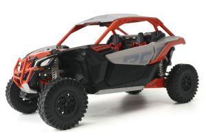 DCM68003 - Véhicule tout terrain de couleur blanc et orange - CAN-AM Maverick X3 X RC Turbo RR ATV