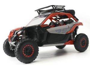 DCM68004 - Véhicule tout terrain avec accessoire de couleur blanc et orange - CAN-AM Maverick X3 X RS Turbo RR