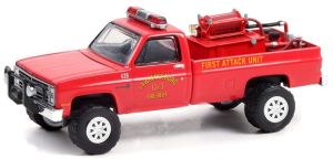Véhicule sous blister FIRE & RESCUE - CHEVROLET C20 Custom deluxe de 1986 avec équipements d'incendie
