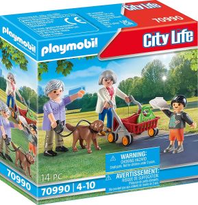 PLAY70990 - Jeu de construction PLAYMOBIL – Grands-parents avec petit fils