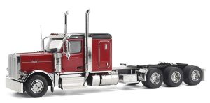 DCM71145 - Camion solo de couleur rouge - PETERBILT Model 589 Sleeper et axle Tridem