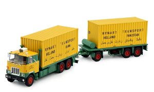 Camion porteur avec porte containers et container aux couleurs des Transports RYNART - MACK F700 6x4